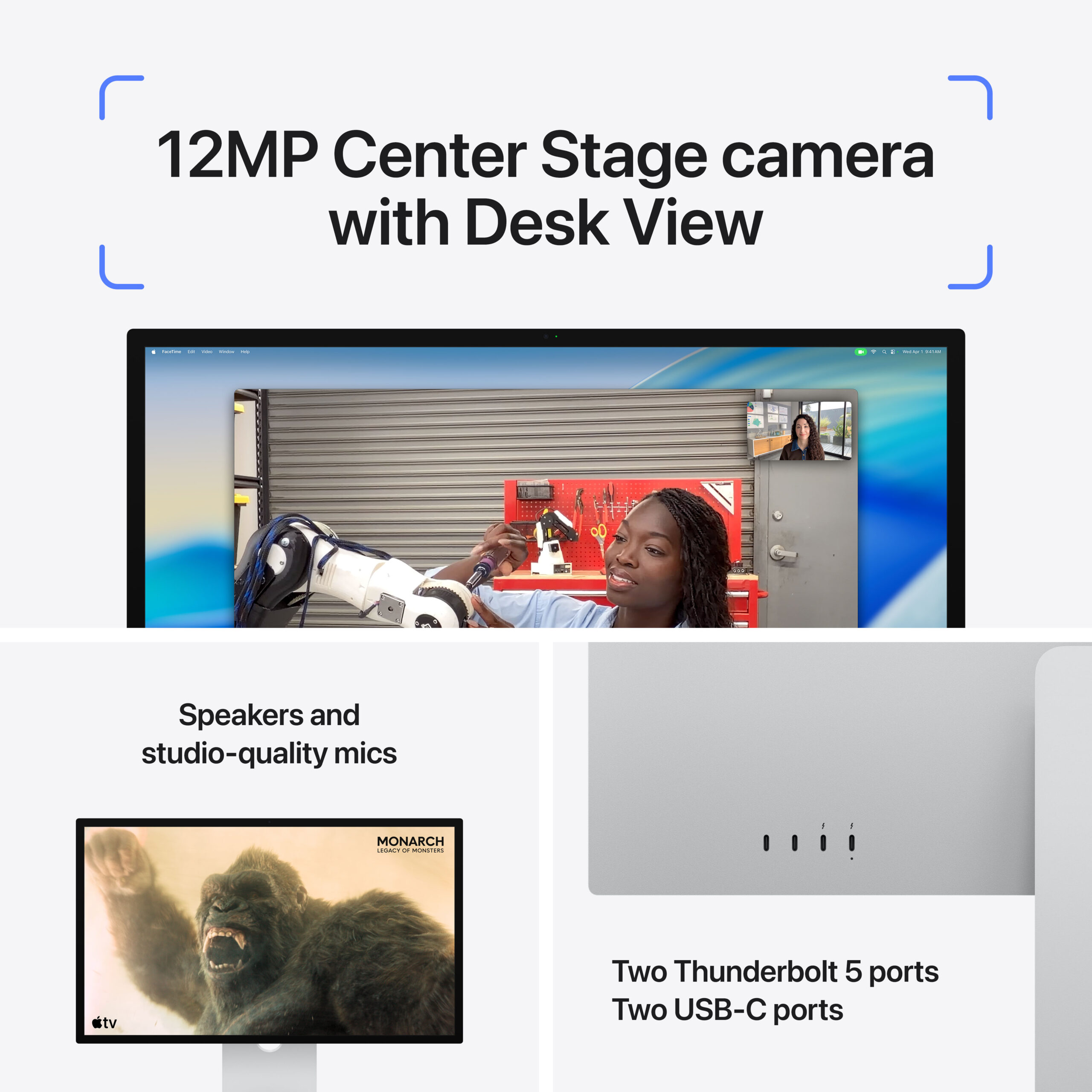 ⁦Studio Display - Standard or Nano-texture glass⁩ – תמונה ⁦5⁩