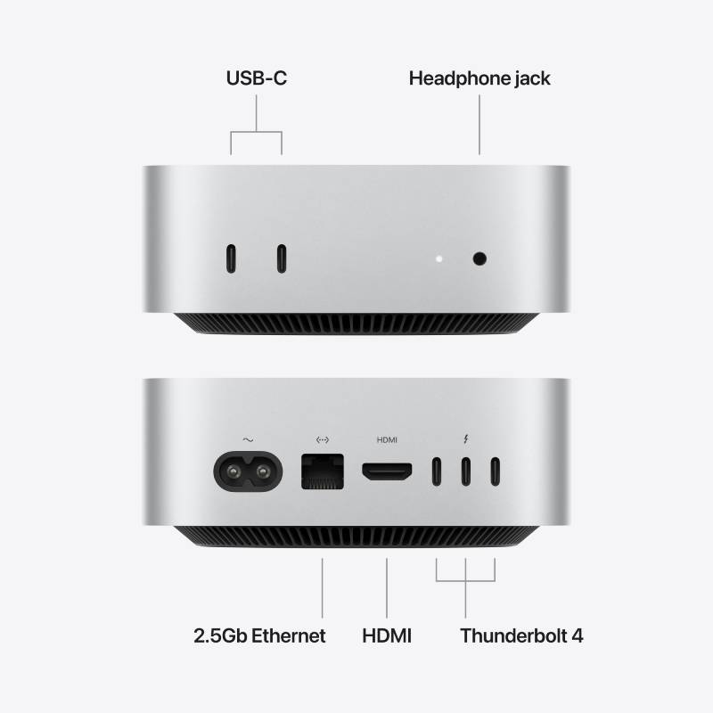 ⁦Mac mini M5 Pro chip with 15‑core CPU and 16‑core GPU, 24GB, 512GB SSD⁩ – תמונה ⁦2⁩